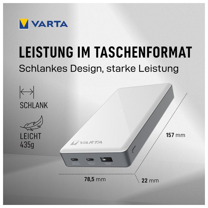 20000 mAh Powerbank USB Typ-C  Energy (Schwarz/Weiß) 