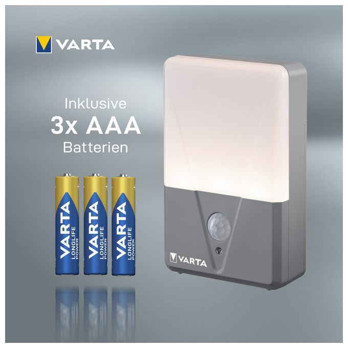 LED Wandbeleuchtung für den Außenbereich Warmweiß Batterie  Motion Sensor Outdoor Light (Grau/Weiß) 