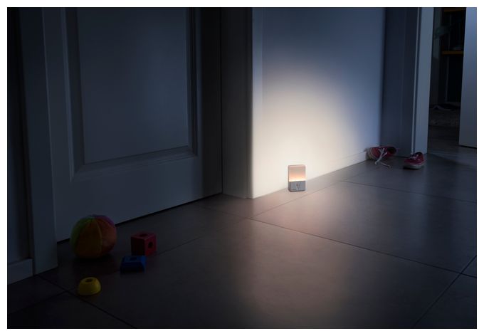 LED Warmweiß Batterie  Nachtlicht mit Bewegungsmelder (Weiß) 
