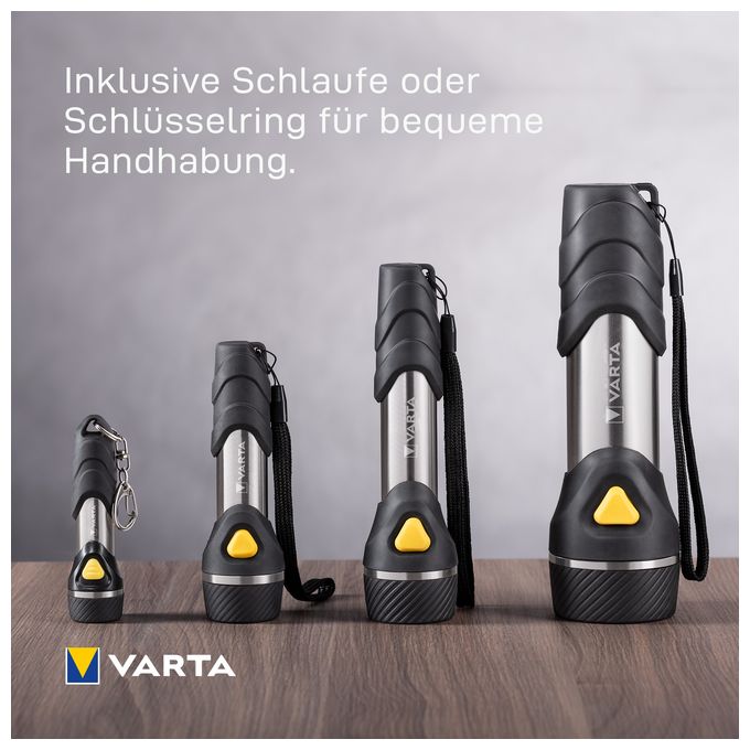 Taschenlampe mit 5 LEDs inkl. 1x AA Batterien, Day Light Multi LED F10 Leuchte, Taschenleuchte mit Anhänger, Lampe ideal für Haushalt, Angeln, Garage, Notfall, Stromausfall, Outdoor 