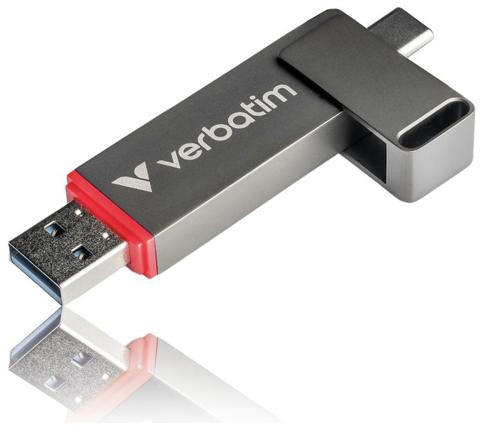 USB Type-A / USB Type-C Stick 128 GB  Dual QuickStick (Grau) 