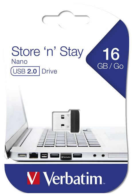 USB Typ-A Stick 16 GB  Nano (Schwarz) 