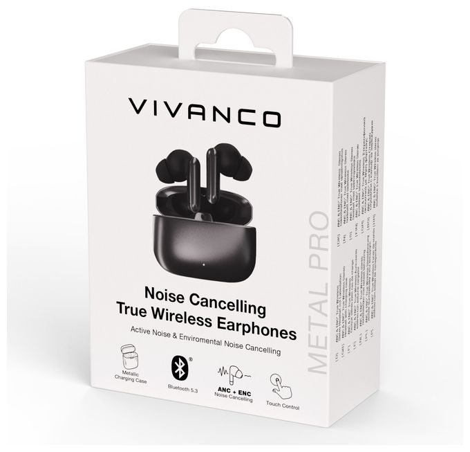 In-Ear Bluetooth Kopfhörer Kabellos TWS 5 h Laufzeit  Metal Pair Pro (Schwarz) 