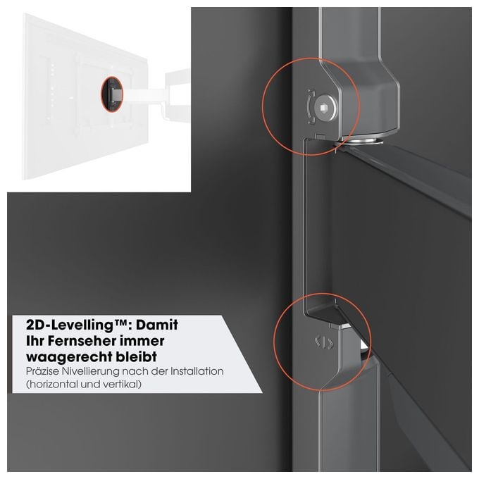 Wand Halterung 180° bis 165,1 cm (65") 35 kg TVM5445 Schwenkbare 