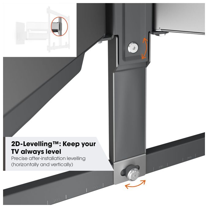 Wand Halterung 120° bis 2,54 m (100") 75 kg TVM5855 Schwenkbare 