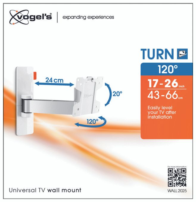 Wand Halterung bis 66 cm (26") 15 kg Wall 2025W 