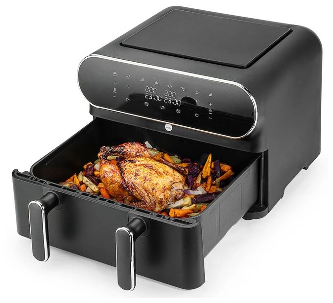 Doppel Heißluftfritteuse 11 l  AF-2x50 Dual (Schwarz) 
