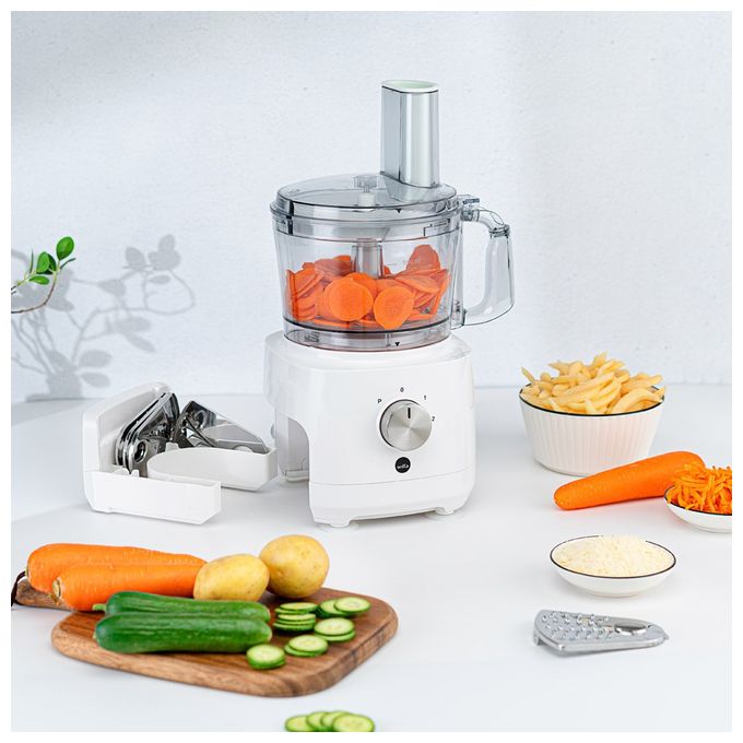 1000 W Küchenmaschine 1,2 l  FP2-1000W (Transparent, Weiß) 