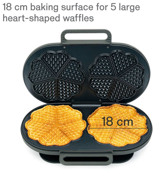 Waffeleisen Herz (Form) für 10 Waffel(n) 1500 W WM5DB-200P Joy Double 