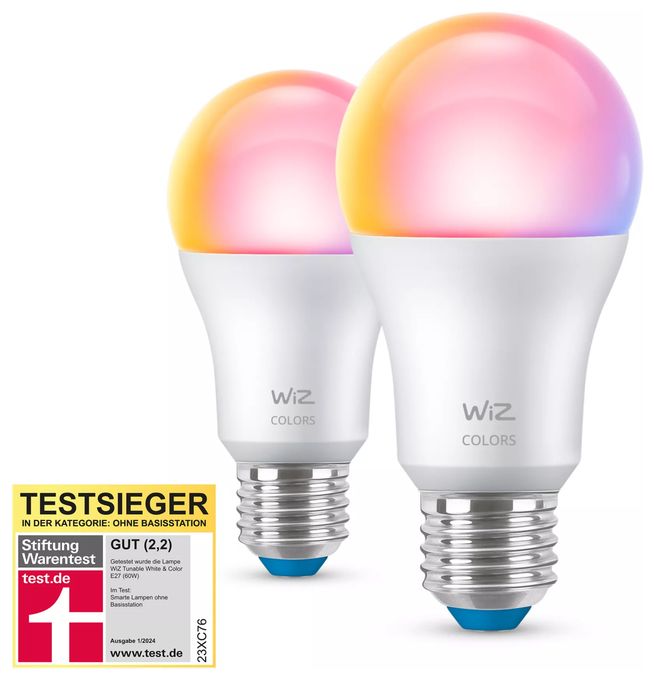 LED Intelligentes Leuchtmittel 122 mm Multi AC Smart LED E27 A60 Doppelpack 