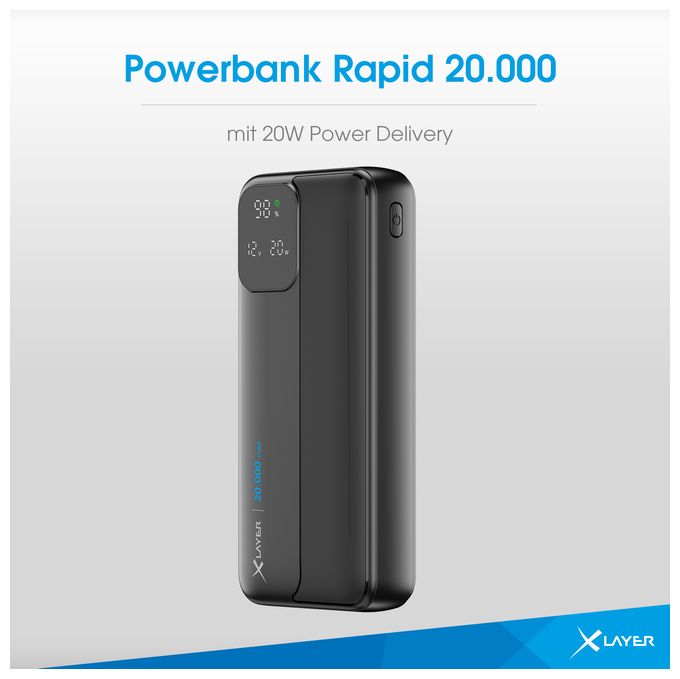 20000 mAh Powerbank USB Typ-C  Rapid (Schwarz) 