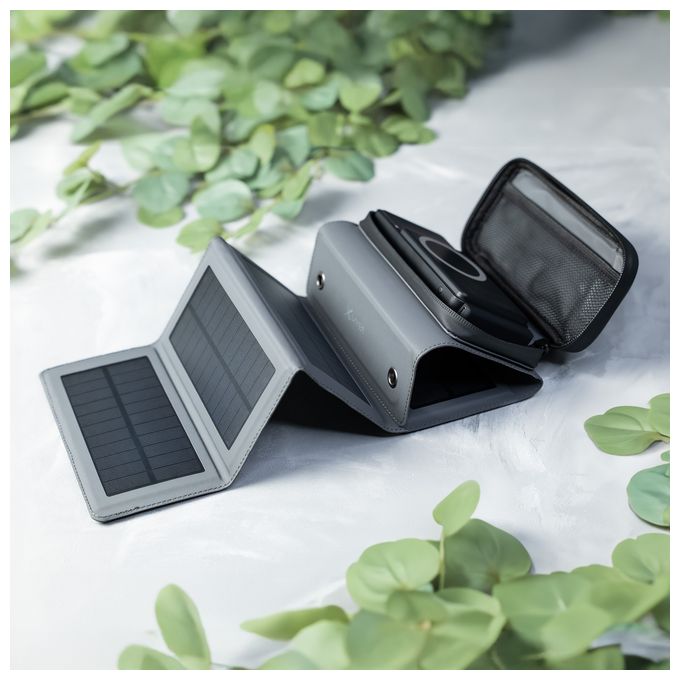 10000 mAh Powerbank USB Typ-C Kabelloses Laden  Solid (Schwarz) 