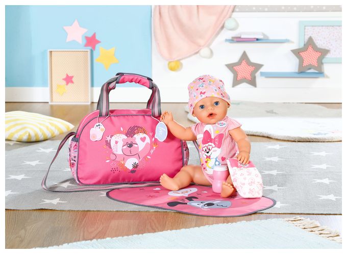 BABY born Wickeltasche mit Wickelunterlage 