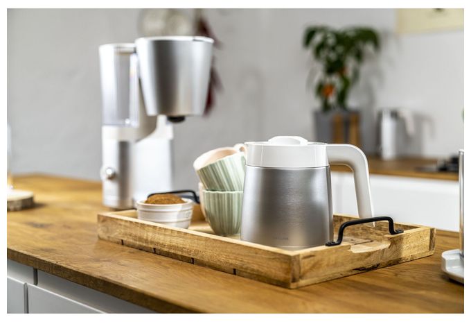 12 Tassen Thermo Filterkaffeemaschine 1,5 l  Enfinigy (Stahl, Weiß) 