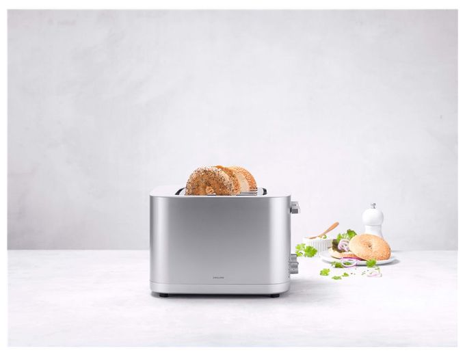 Toaster 1000 W 2 Scheibe(n)  Enfinigy kurz (Satinierter Stahl) 