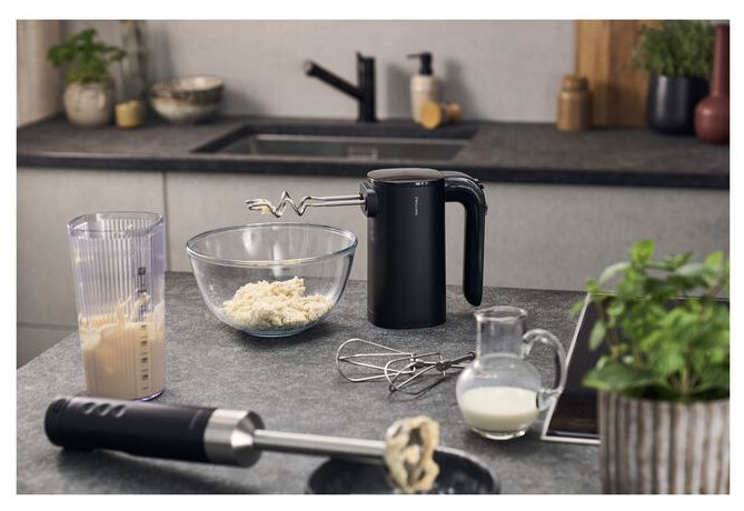 Handmixer 250 W 3 Stufen  Xtend Kabelloses Handrührgerät Starter Set (Schwarz) 
