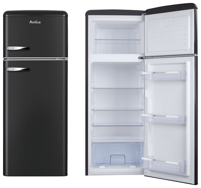162 l / 44 l Kühl-Gefrierkombi freistehend 180 kWh Jahr  KGC15637MS (Schwarz) 
