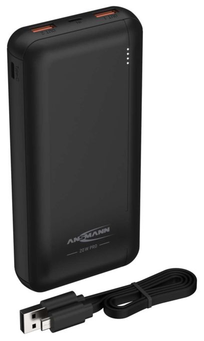 20000 mAh Powerbank Micro-USB + USB Type-C  PB320PD (Schwarz) 