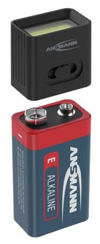 Taschenlampe COB LED-Leuchte mit 9V Batterie batteriebetrieben 