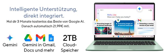 Full HD Notebook 39,6 cm (15.6 Zoll) 1920 x 1080 Pixel 8 GB Ram 128 GB eMMC ChromeOS Intel® N max. 3,4 GHz  Chromebook CX1505CTA (Pink) 