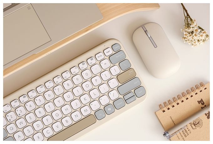 Home Tastatur Bluetooth  KW100 (Beige, Grau, Weiß) 