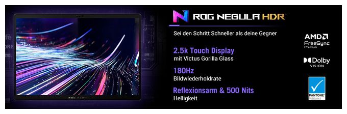 WQXGA Notebook 34 cm (13.4") 2560 x 1600 Pixel 1 TB SSD Windows 11 Home AMD Ryzen AI Max+ max. 5,1 GHz  ROG Flow GZ302EA-RU073W (Schwarz) 