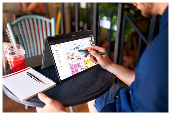 WUXGA Notebook 40,6 cm (16 Zoll) 1920 x 1200 Pixel 512 GB SSD Windows 11 Home Intel Core Ultra 7 max. 4,8 GHz  Vivobook Flip TP3607SA-SI716W Copilot+ PC (Grau) 