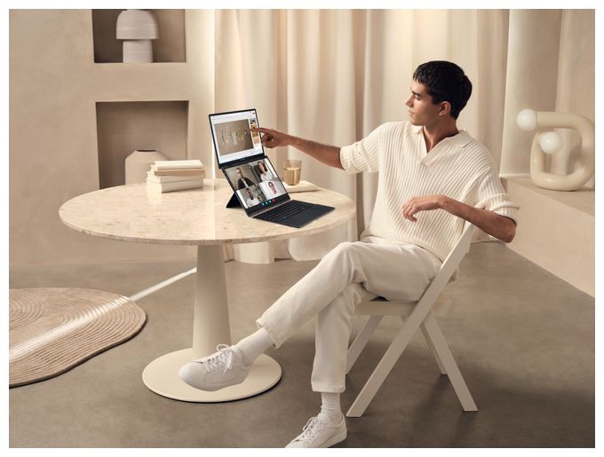 2K Ultra HD Notebook 35,6 cm (14 Zoll) 2880 x 1800 Pixel 2 TB SSD Windows 11 Pro Intel Core Ultra 9 max. 5,4 GHz  Zenbook 14 Duo Oled UX8406CA-PZ068X (Grau) 