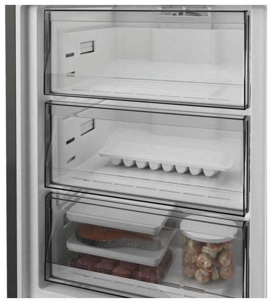 297 l / 118 l Kühl-Gefrierkombi freistehend NoFrost 214 kWh Jahr  KGDNF20CDBL (Edelstahl) 