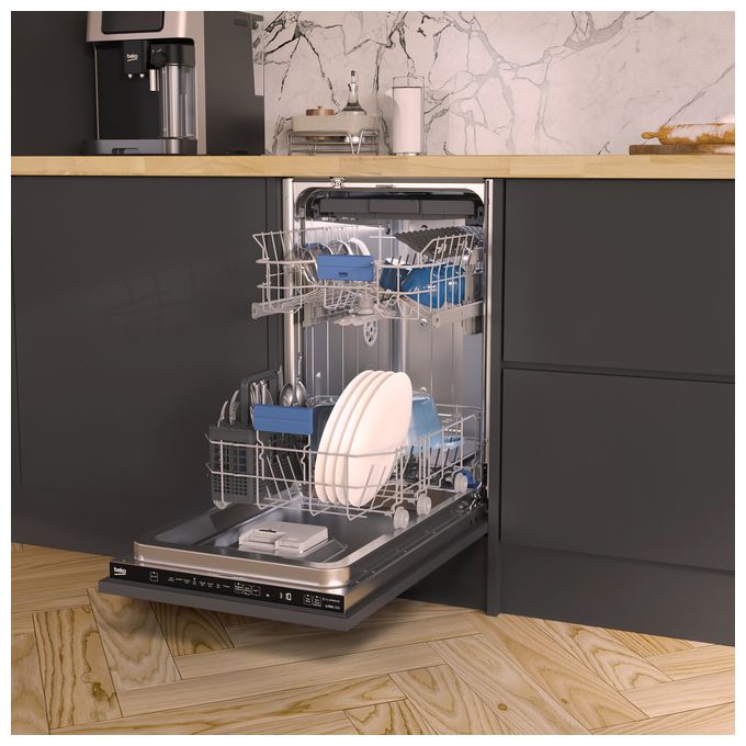 45 cm Geschirrspüler vollintegriert (ohne Front) Leise 10 Maßgedecke Restwärme BDIS38040Q 