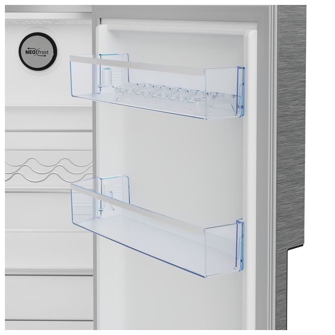 Side-by-Side Kühl-/ Gefrierkombination 368 l / 203 l 326 kWh NoFrost 1790 mm x 910 mm  GN162341XBN (Edelstahl) 