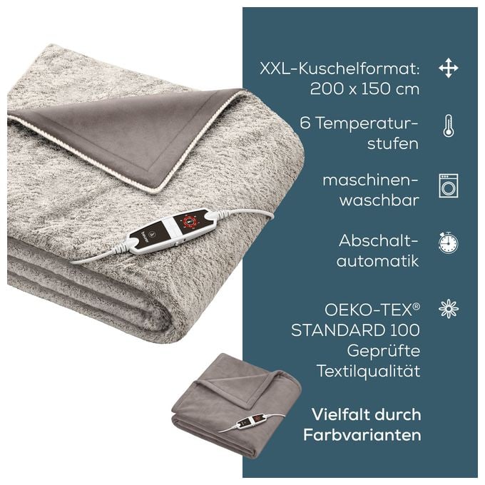 Heizdecke 150 W  HD150 XXL (Graubraun) 