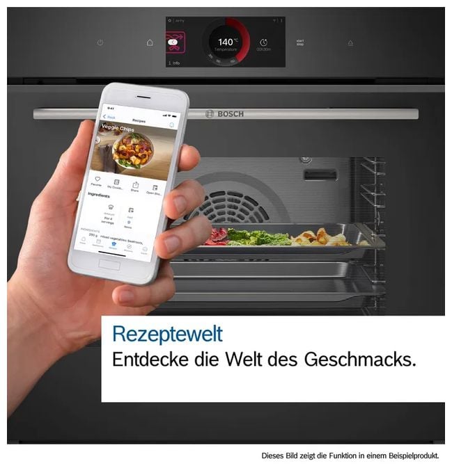 Backofen-Set groß AutoClean mit autarkem 60 cm Induktions Kochfeld HBDMATTK10 (HBG972KB1 + PVQ69BHC1E) 
