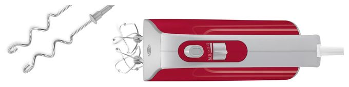 Handmixer 500 W 5 Stufen  MFQ40303 Styline Colour (Rot, Silber) 