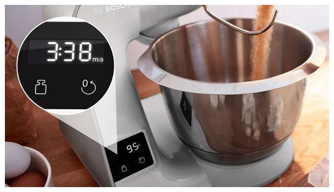 1000 W Küchenmaschine 3,9 l mit Waage  MUM5XL72 (Grau, Silber) 