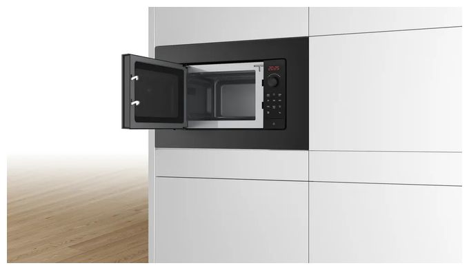 Einbau-Mikrowelle 800 W Größe: klein 5 Stufen (Schwarz) Serie 2 BFL623MB4 