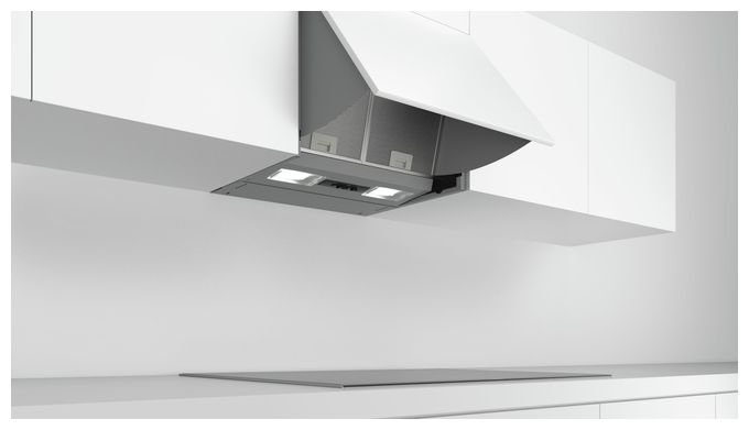 Abluft/Umluft Dunstabzugshaube/Esse Einbau 60 cm (Silber) Serie 2 DEM63AC00 Zwischenbauhaube 