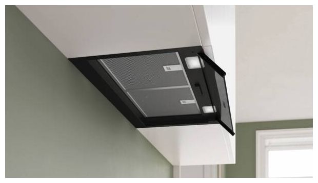 Abluft/Umluft Dunstabzugshaube/Esse Einbau 60 cm (Schwarz) Serie 4 DBB65CC60 