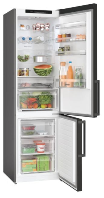 260 l / 103 l Kühl-Gefrierkombi freistehend NoFrost 129 kWh Jahr  Serie 4 KGN39VXBT (Schwarz) 