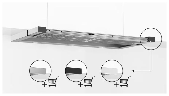 Abluft/Umluft Dunstabzugshaube/Esse Einbau 90 cm (Edelstahl) Serie 6 DFR097T51 