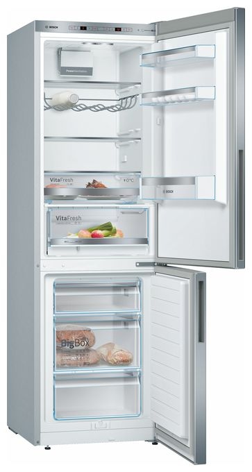 214 l / 94 l Kühl-Gefrierkombi freistehend 149 kWh Jahr  Serie 6 KGE36ALCA (Edelstahl) 