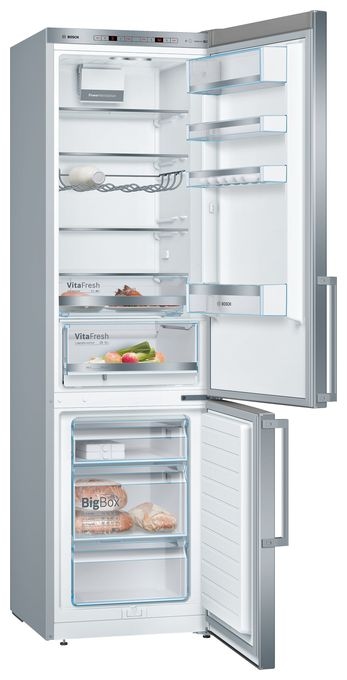 249 l / 94 l Kühl-Gefrierkombi freistehend 119 kWh Jahr  Serie 6 KGE398IBP (Edelstahl) 