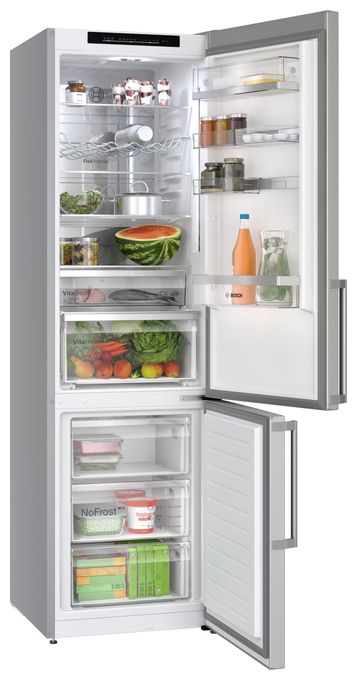 260 l / 103 l Kühl-Gefrierkombi freistehend NoFrost 112 kWh Jahr  Serie 6 KGN39AIAU (Edelstahl) 