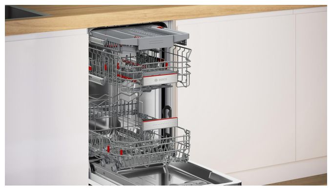 45 cm Geschirrspüler teilintegriert (ohne Front) Leise 10 Maßgedecke aquaStop Funktion Wärmetauscher Serie 6 SPI6EMS21E 