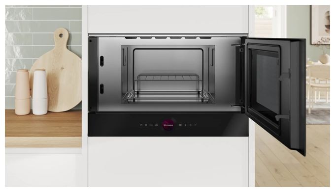 Einbau-Mikrowelle 900 W Größe: mittel 5 Stufen (Schwarz) Serie 8 BER7321B1 