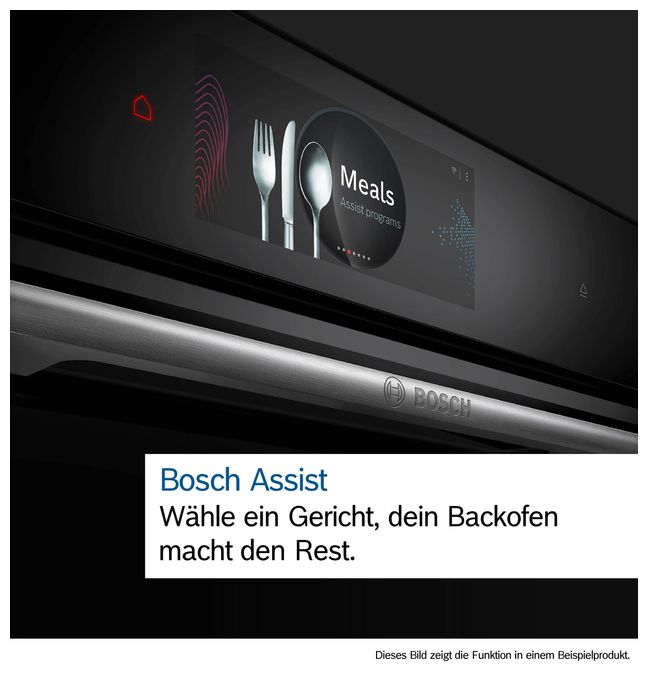 Einbaubackofen groß AutoClean (Schwarz) Serie 8 HBG7764BG 