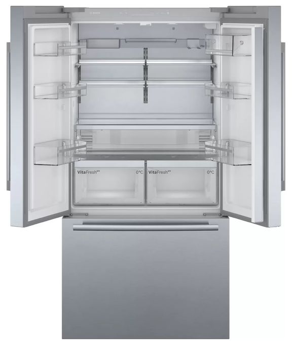 Side-by-Side Kühl-/ Gefrierkombination French Door 402 l / 171 l 333 kWh 1830 mm x 905 mm  Serie 8 KFF96PIEP (Edelstahl) 