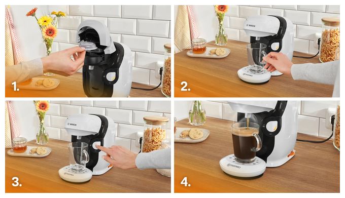 Kaffeekapsel Maschine  TAS112E Tassimo Style friendly (Weiß) 