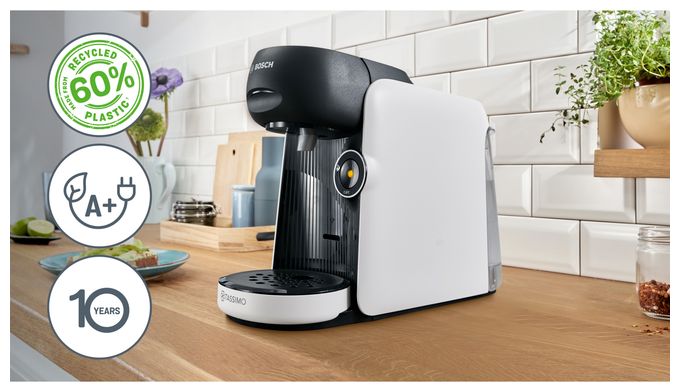 Kaffeekapsel Maschine  TAS164E Tassimo Finesse (Schwarz, Weiß) 
