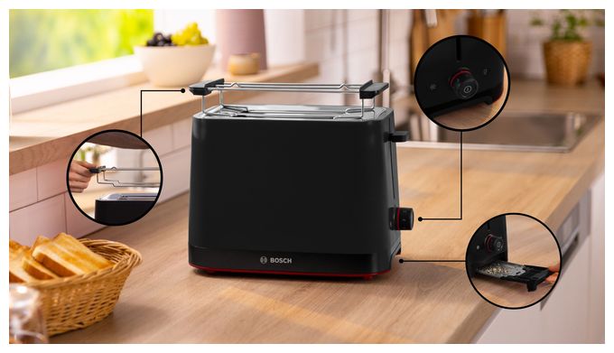 Toaster 950 W 2 Scheibe(n)  TAT3M123 MyMoment (Schwarz) 